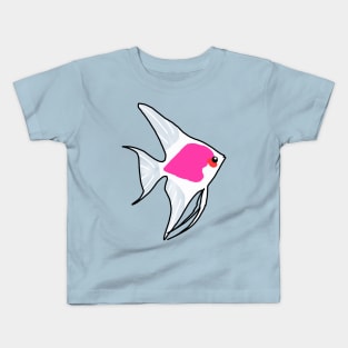 Pink Angelfish Kids T-Shirt